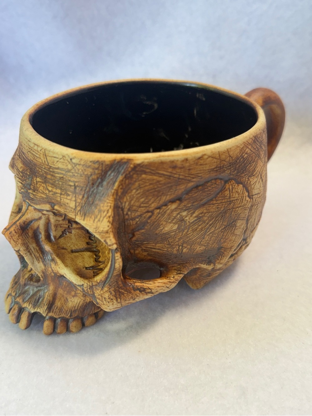 Memento Mori Skull Tiki Mug w/ Handle By Trevor Foster studios, Good Condition